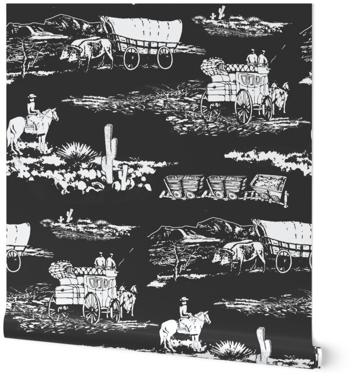 Shutterfly Wallpapers: Western Wheels Toile Wallpaper, Test Swatch (2