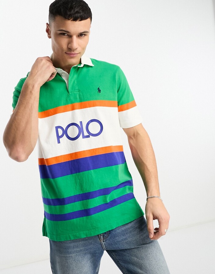 Polo Ralph Lauren icon logo long sleeve rugby polo classic fit in navy