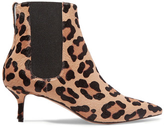 leopard print genuine calf hair chelsea boot
