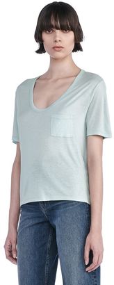 Alexander Wang Classic Cropped Tee With Pocket