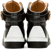 Thumbnail for your product : Givenchy Black & White Leather Tyson High-Top Sneakers