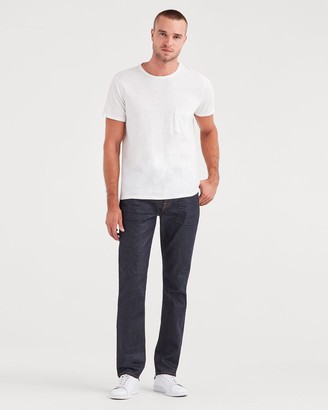 mens jeans with leather pockets