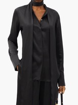 Thumbnail for your product : Joseph Bars Tie-neck Silk-satin Shirt - Black