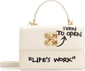 OFF-WHITE Jitney 1.4 embellished leather tote