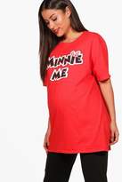 Thumbnail for your product : boohoo Maternity Kelly Disney Mini Me PJ Set