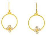 Thumbnail for your product : Gurhan 24K Diamond Circular Clover Earrings
