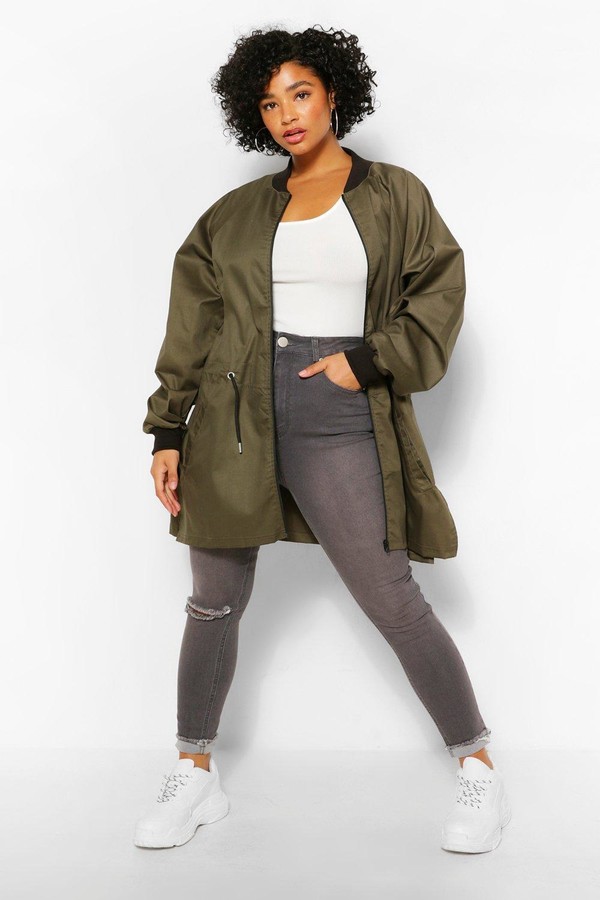 longline womens bomber jacket