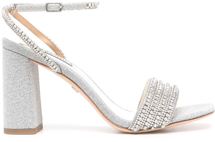 bedazzled silver heels