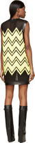 Thumbnail for your product : Alexander Wang Black & Yellow Mesh Shoe Lace Embroidery Dress