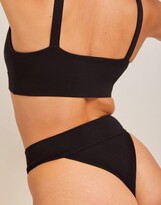 Thumbnail for your product : LÉ BUNS Bonni organic cotton blend hipster tanga brief in black