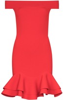Thumbnail for your product : Alexander McQueen Off-The-Shoulder Ruffle Trim Cocktail Dress