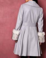 Thumbnail for your product : Ted Baker ZURII Wool wrap coat with detachable cuffs