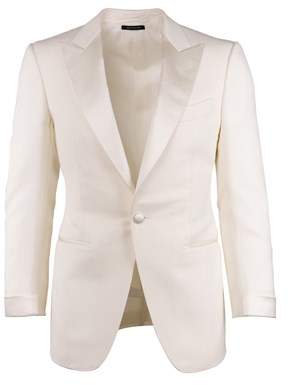 Tom Ford Mens Cream Wool Blend O Connor Jacket.