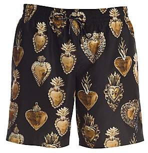 Dolce & Gabbana Men's Sacred Crown Swim Shorts