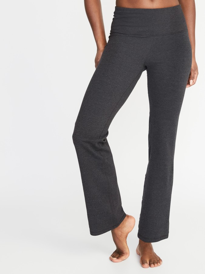 high waisted black bootcut pants