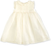 Thumbnail for your product : Luli & Me Sleeveless Lace-Trim Silk Organza Dress, Ivory, Size 3-24 Months
