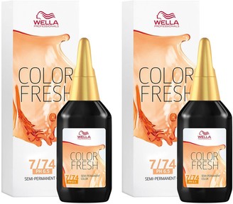 Wella Professionals Color Fresh Semi-Permanent Colour Medium Brunette Red Blonde 75Ml Duo Pack