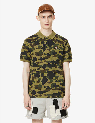 A Bathing Ape 1st Camo Ape camouflage-print cotton-jersey polo shirt -  ShopStyle