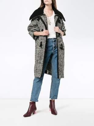 Chloé stripe oversized cocoon coat
