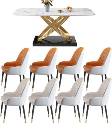 LABAORRY Modern luxury rectangular dining table sets