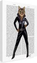 Thumbnail for your product : Trademark Global Fab Funky Cat Woman Leather Canvas Art - 19.5" x 26"