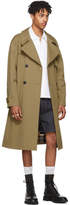 Thumbnail for your product : Maison Margiela Tan Back Plaid Trench Coat