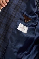 Thumbnail for your product : Peter Millar Blue Check Notch Collar Two Button Classic Fit Wool Sports Coat
