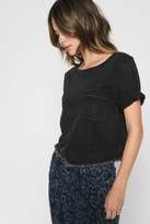 Thumbnail for your product : 7 For All Mankind Short Sleeved Seamed Shell In Noir