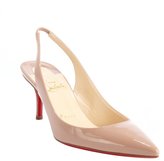 Thumbnail for your product : Christian Louboutin nude patent leather 'Apostrophy Sling 70' pointed toe slingback pumps