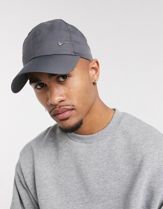 Nike metal swoosh cap in gray - ShopStyle Hats