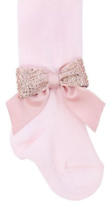 La Perla Cotton Knit Tights W/ Bow