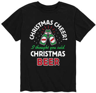 Instant Message Mens Men's Tee Shirts BLACK - Black 'I Thought You Said Christmas Beer' Tee - Men