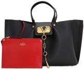 Thumbnail for your product : Valentino Md Vlogo Escape Grained Leather Tote Bag