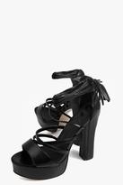 Thumbnail for your product : boohoo Lucy Platform Wrap Strap Two Part
