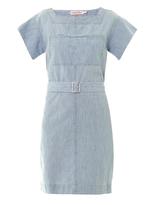 Thumbnail for your product : See by Chloe Belted chambray cotton dress