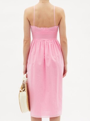 Loup Charmant Avalon Organic-cotton Midi Dress - Pink