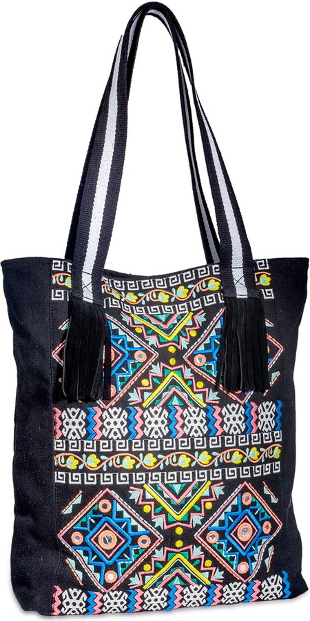 Magid Women’s Embroidered and Detailed Tote Bag