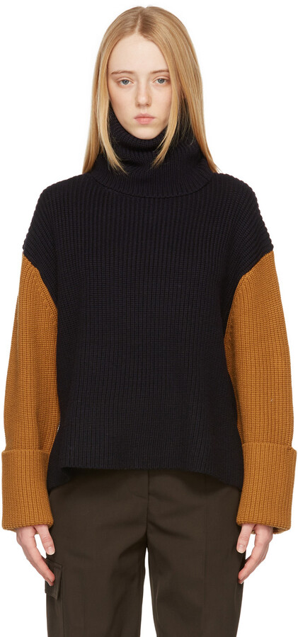 tan mock turtleneck