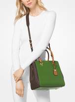 Thumbnail for your product : MICHAEL Michael Kors Benning Large Leather and Logo Satchel