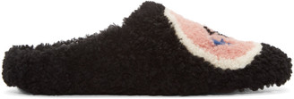 Fendi Black Shearling Loafers