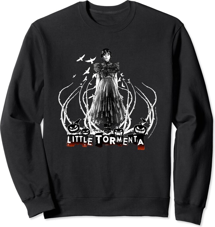 Wednesday Halloween Little Tormenta Creepy Chest Portrait Sweatshirt