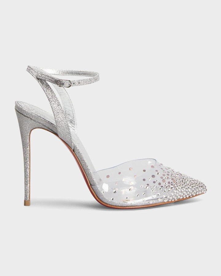 crystal and tulle Follies Strass slingback heeled pumps For Sale