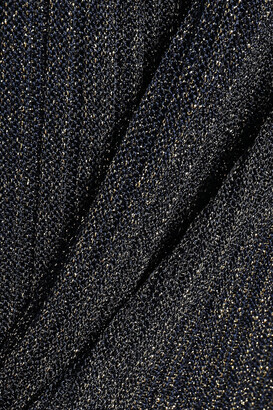 M Missoni Metallic Ribbed-knit Midi Skirt
