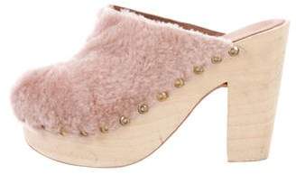 Brother Vellies Shearling Platform Mules