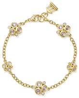 Thumbnail for your product : Temple St. Clair 18K Yellow Gold Royal Blue Moonstone and Diamond Trio Bracelet
