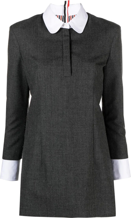 Thom Browne Virgin Wool Shift Minidress