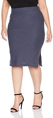 Junarose Women's Jrshina Midi Skirt S Skirt, Blue (Ombre Detail:Solid), (Manufacturer Size: Oversize L)