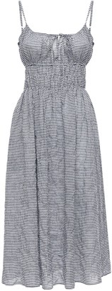 white cotton spaghetti strap dress