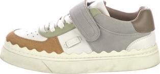 Chloé Suede Colorblock Pattern Sneakers