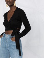 Thumbnail for your product : Dolce & Gabbana Cropped Wrap Cardigan